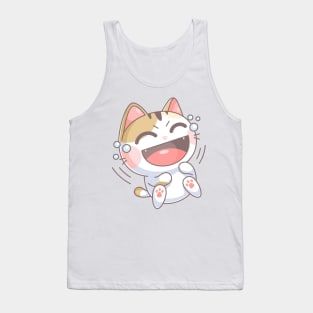 Cute cat laughing out loud Tank Top